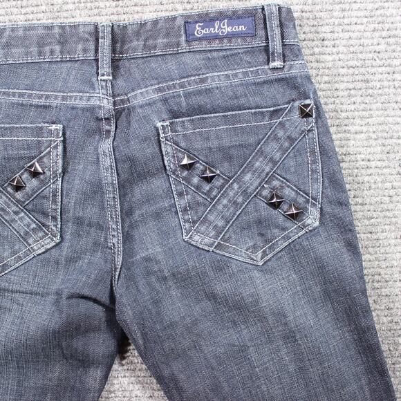 Earl Jean Jeans Womens 25x34 Blue Bootcut NWT Stud Pockets - Picture 8 of 11